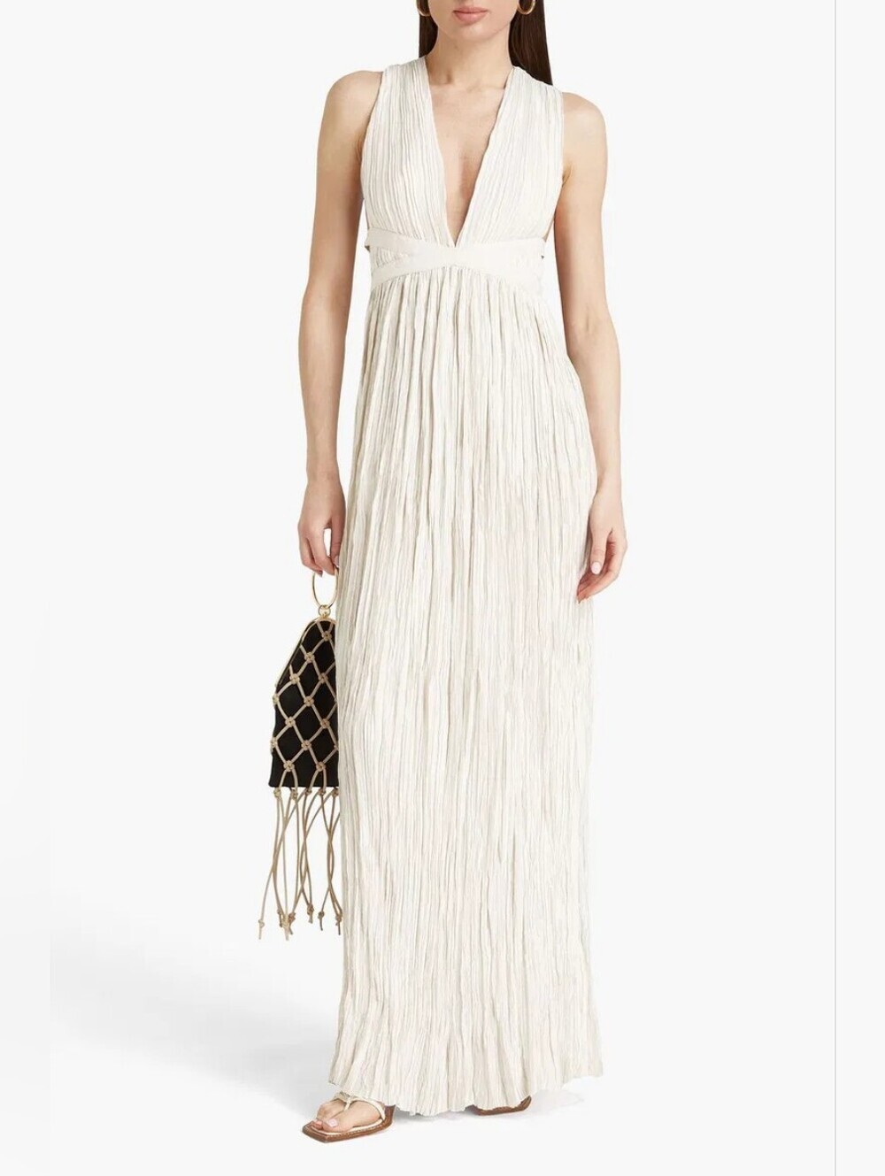 Ulla Johnson Mona Plissé-Satin Gown size 0 BNWT